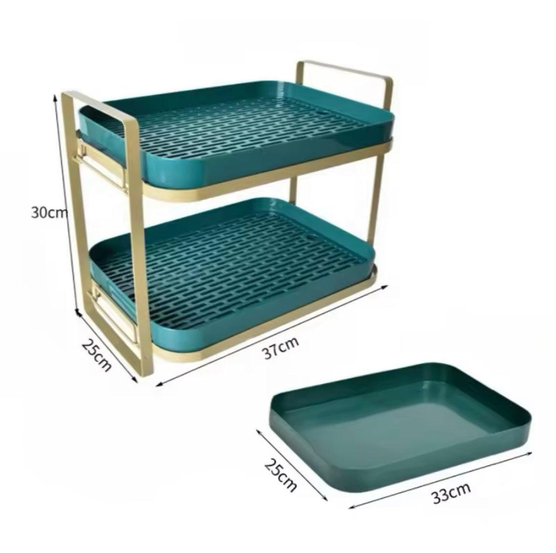 Double Deck Kitchen Countertop Rack, 2 Tiers Cups Mugs Drying Rack With Drip Tray, Spice Jars Countertop Organizer Double Deck Kitchen Countertop Rack, 2 Tiers Cups Mugs Drying Rack With Drip Tray, Spice Jars Countertop Organizer